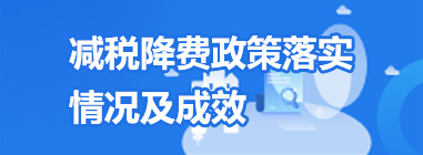 减税降费政策落实情况及成效